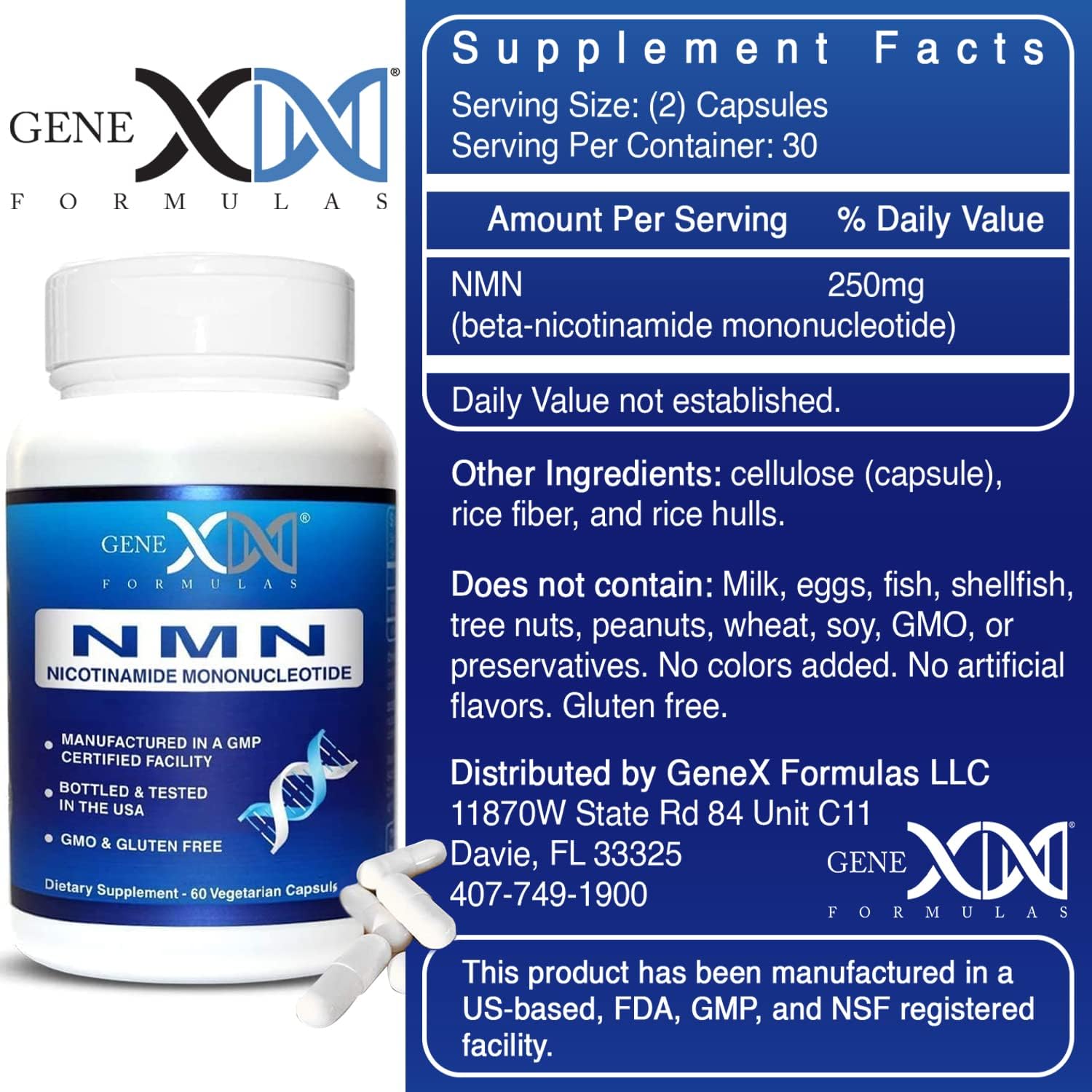 Genex Formulas NMN 1000 mg | NAD +