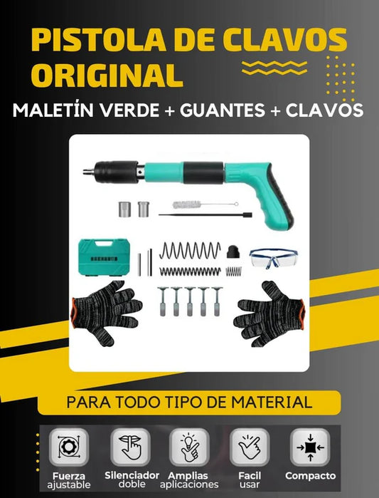 🔫 PISTOLA DE CLAVOS FULMINANTES PIDELO HOY LLEVATE + CLAVOS REGALO